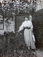 Woman at her cottage